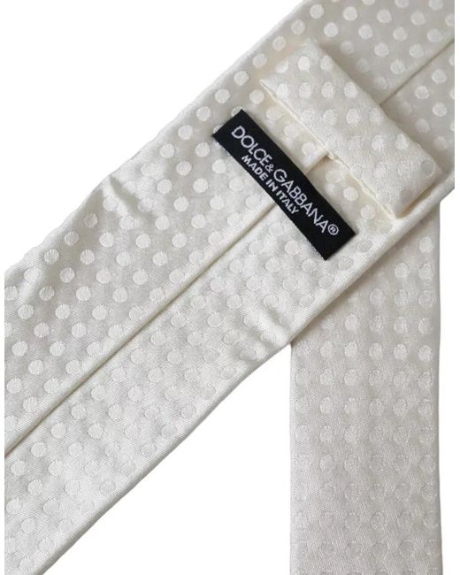Dolce & Gabbana Natural Polka Dot Necktie for men