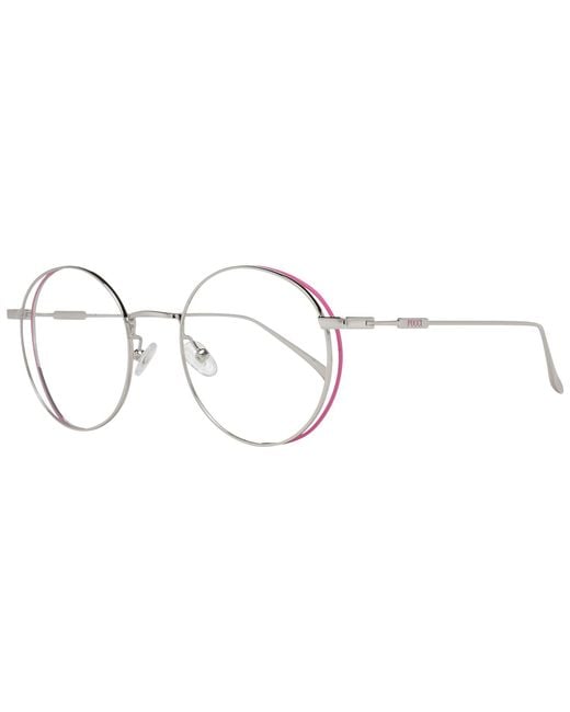 Emilio Pucci Metallic Grey Frames For Woman