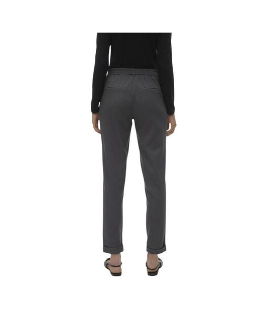 Vero Moda Black Gray Polyester Casual Pants