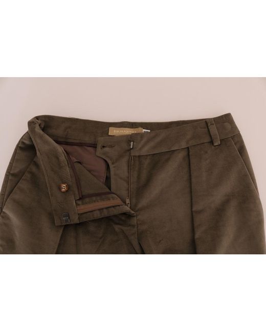 Ermanno Scervino Black Velvet Bermuda Shorts