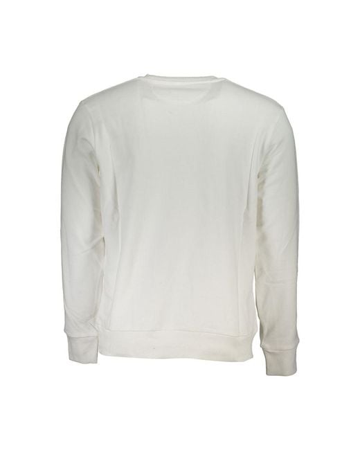 La Martina Gray Elegant Long Sleeved Crew Neck Sweatshirt for men