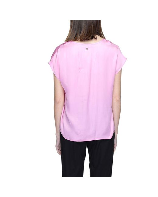 Rinascimento Pink Multicolor Viscose Blouse