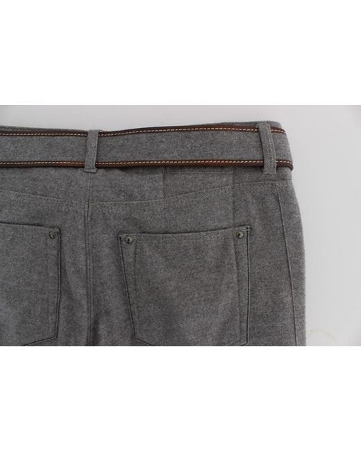 Ermanno Scervino Gray Chic Casual Cotton Pants