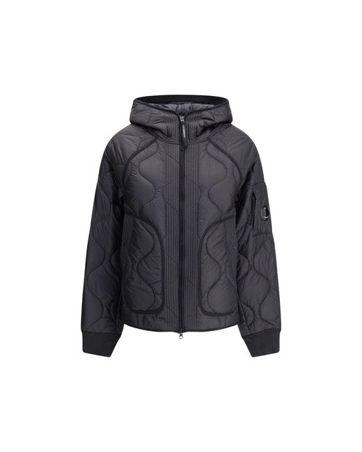C P Company Blue C. P. Company Quilted Down Jacket