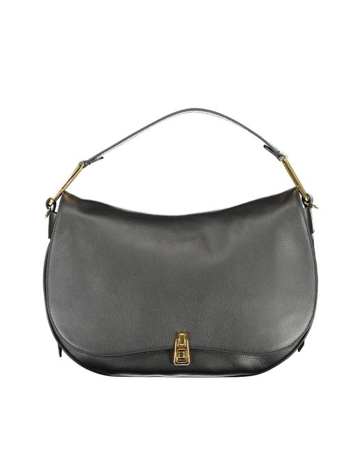 Coccinelle Gray Chic Leather Shoulder Bag