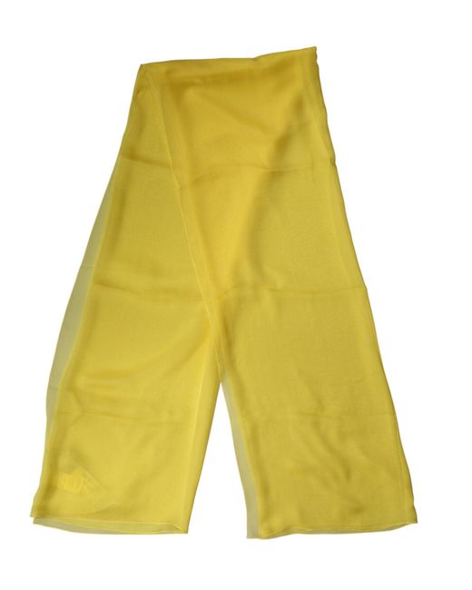 Dolce & Gabbana Yellow Silk Stole Neck Wrap Shawl 200Cm X 130Cm Scarf for men