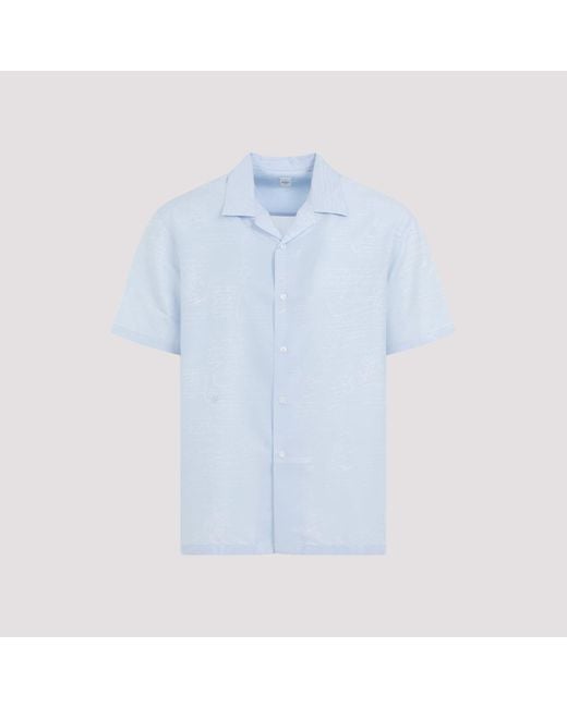 Berluti Blue Silk Shirt for men
