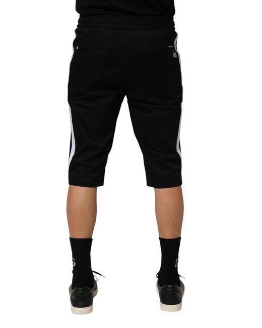 Dolce & Gabbana Black Cotton Stretch Bermuda Shorts Co+03 for men