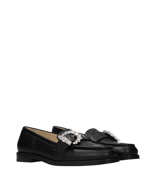 Jimmy Choo Black Leather Slip
