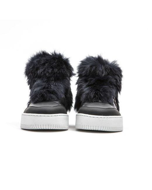 MR & MRS Black Blue Leather Sneaker
