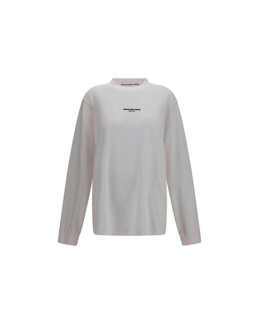Alexander Wang Gray White Cotton T