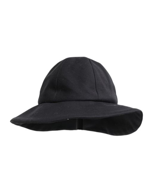 Dolce & Gabbana Black Cotton Wide Brim Bucket Hat