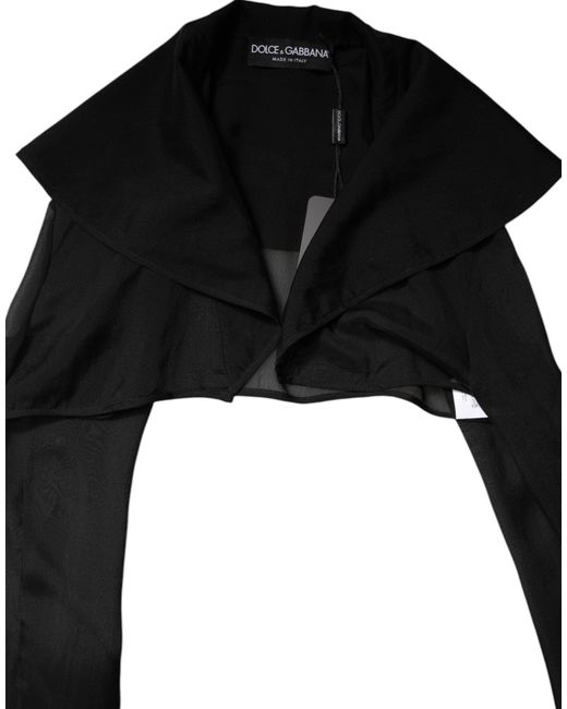 Dolce & Gabbana Black Silk Sheer Long Sleeves Blouse Top for men