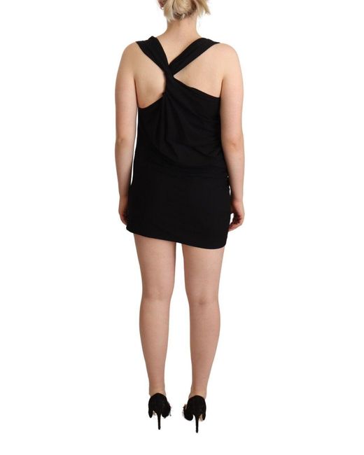Roberto Cavalli Black Elegant Sheath Stretch Dress