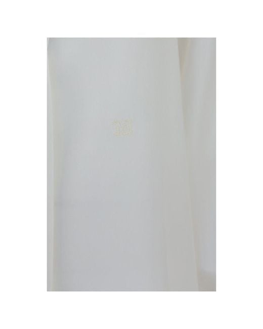 Max Mara White Silk Dress Shirt