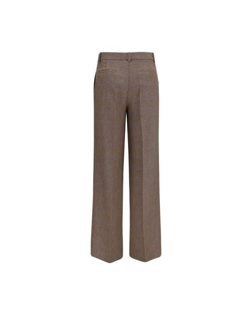 P.A.R.O.S.H. Brown Wool Oves Aries Casual Pants
