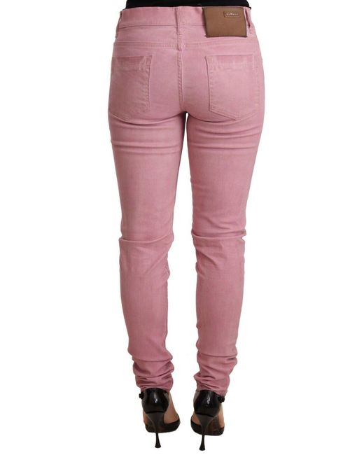 Acht Red Elegant Slim Fit Denim Jeans