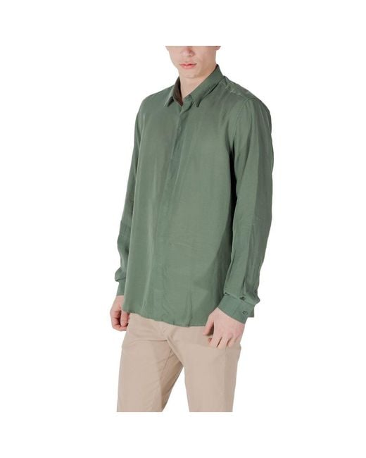 Antony Morato Green Lyocell Shirt for men