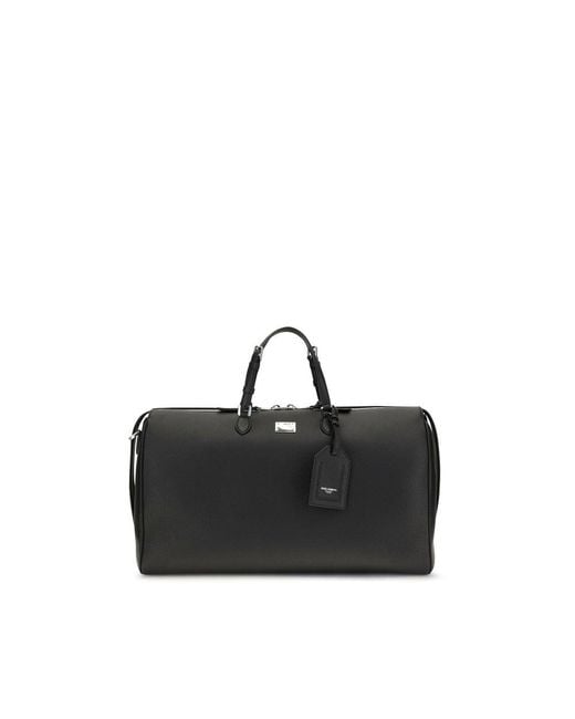 Dolce & Gabbana Black Calf Leather Bos Taurus Briefcase for men