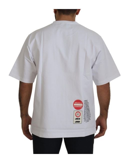 Dolce & Gabbana Gray Chic Cotton Heart Amor T-Shirt for men