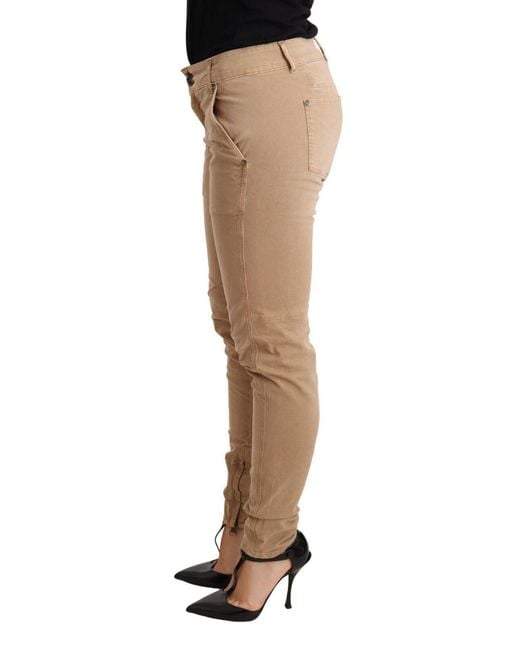 Ermanno Scervino Black Chic Low Waist Skinny Cotton Trousers