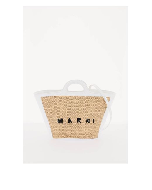 Marni White Tropicalia Small Handbag