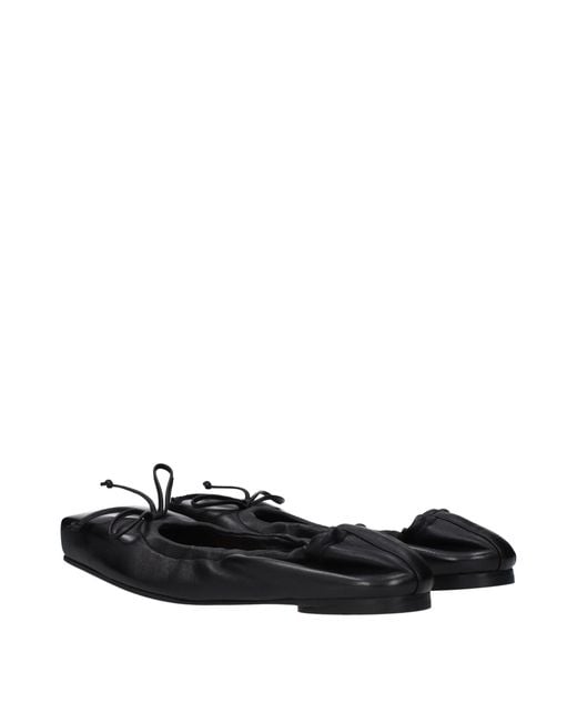 Jacquemus Black Leather Ballet Flats for men