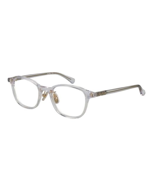Max Mara Metallic Transparent Acetate Glasses (frames)