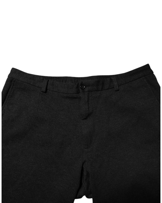 Dolce & Gabbana Black Dark Gray Viscose Dress Men Pants for men