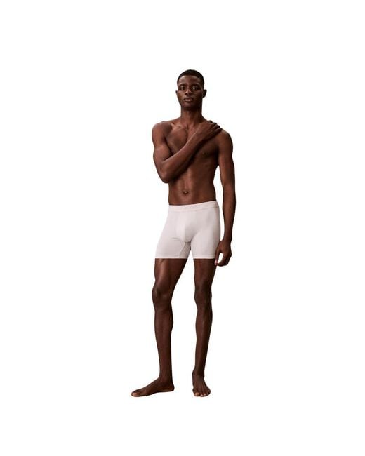 Calvin Klein Pink Gray Lyocell Boxers for men