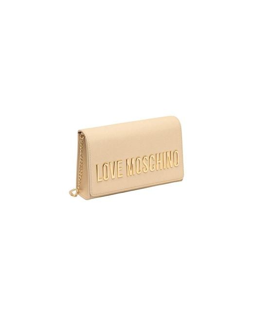 Love Moschino Natural Beige Polyethylene Handbag