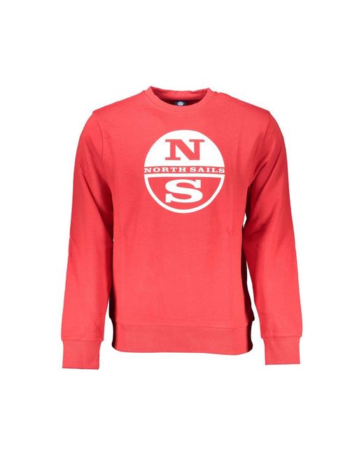 North Sails Red Cotton Sweater for men
