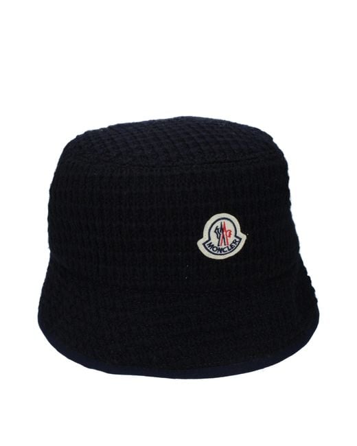 Moncler Black Wool Bucket Hat for men