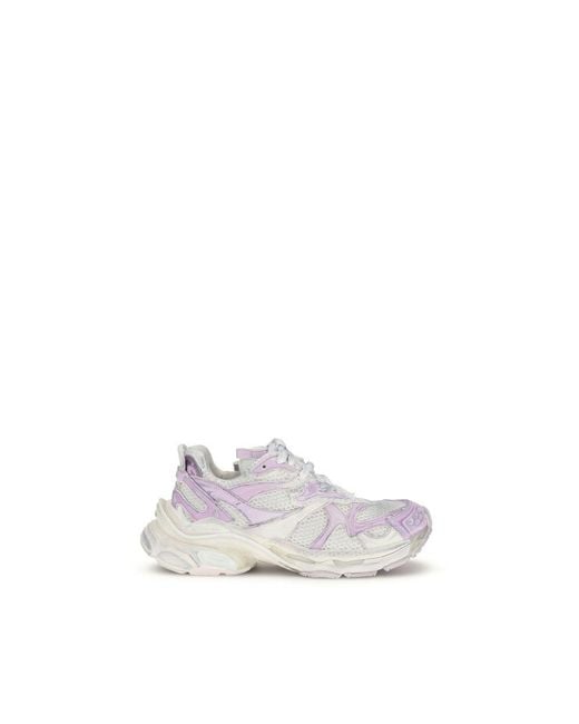 Balenciaga White Multicolor Polyurethane Athletic Sneakers