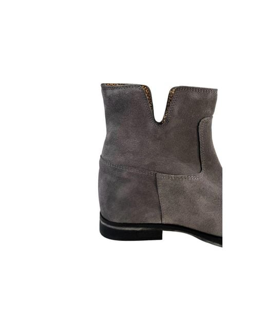 Borbonese Gray Grey Leather Boot