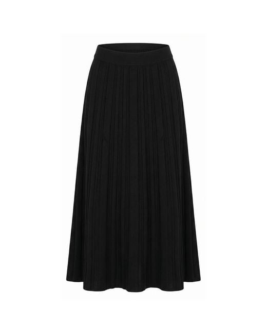 Malo Black Cotton Skirt