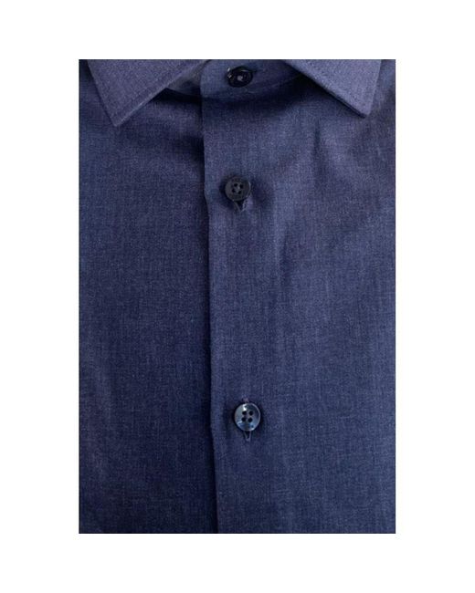 Baldinini Blue Cotton Men Shirt for men