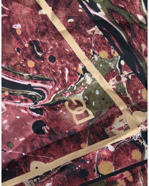 Dolce & Gabbana Red Button Down Silk Shirt for men