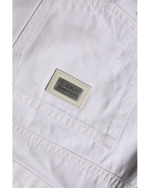 Dolce & Gabbana Gray Distressed Slim Jeans