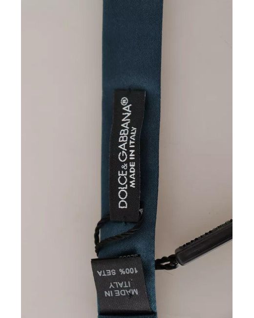 Dolce & Gabbana Black 100% Silk Adjustable Neck Bow Tie for men