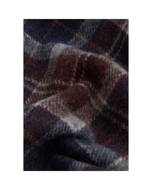 Barbour Blue Bicolor Wool Scarf for men