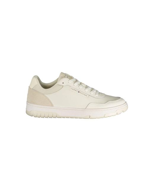 Tommy Hilfiger White Polyurethane Men's Sneaker for men