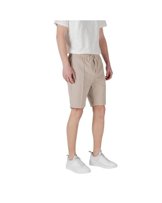 Antony Morato Natural Beige Polyester Bermuda Shorts for men
