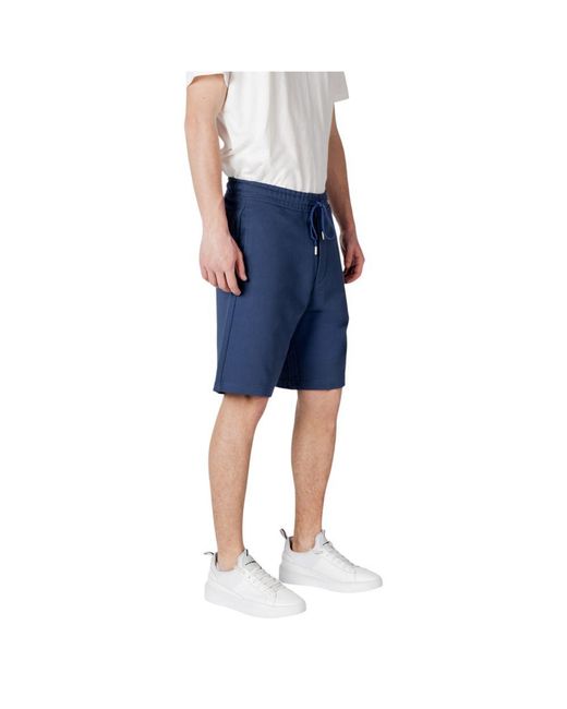 Replay Blue Cotton Short for men