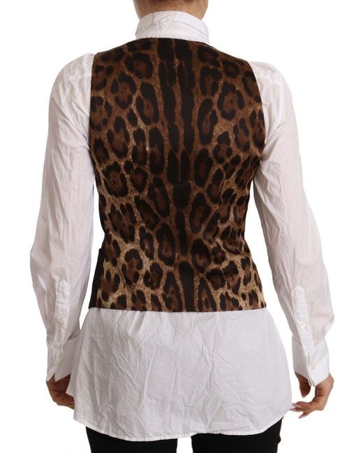 Dolce & Gabbana Black Button Down Sleeveless Vest Polyester Top