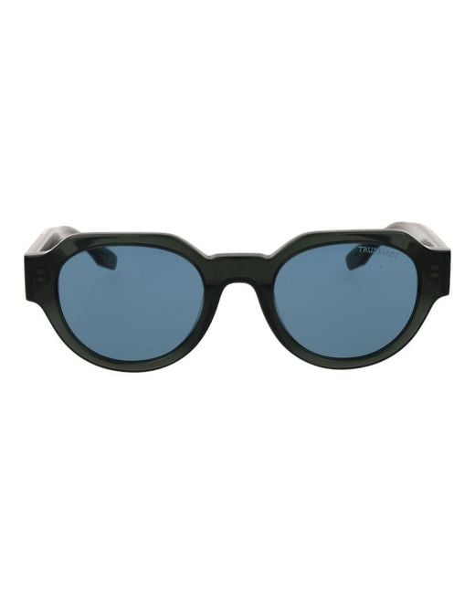 Trussardi Blue Bicolor Acetate Sunglasses