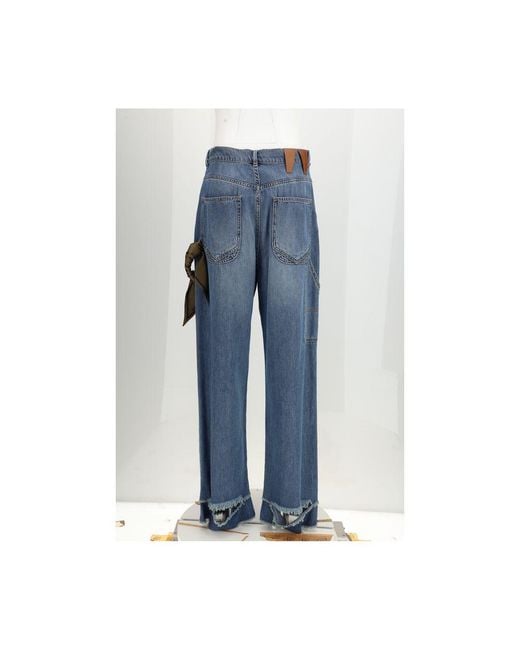 DARKPARK Blue Cotton Relaxed Fit Jeans