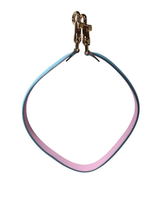 Dolce & Gabbana Pink Blue Leather Handle Bag Shoulder Strap for men