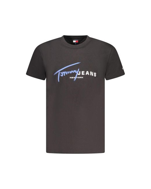 Tommy Hilfiger Black Cotton Men T for men