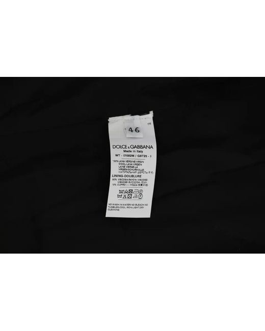 Dolce & Gabbana Black Wool Logo Waistcoat Vest for men